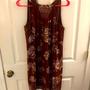 Maroon floral dress